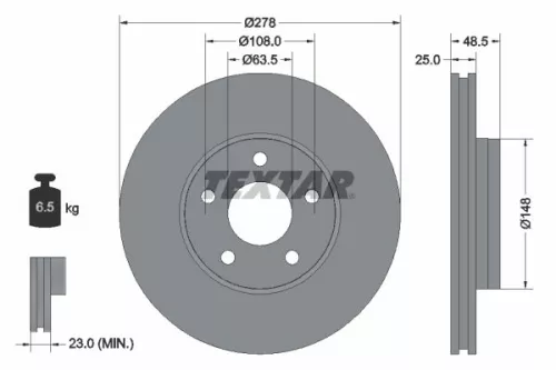 TEXTAR Brake Disc (92237703)