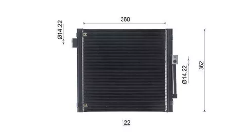 MAHLE Condenser, air conditioning (AC1147000S)