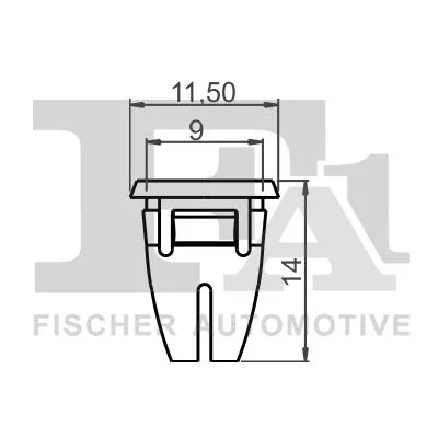 FA1 Clip, trim/protection strip (14-60002.5)
