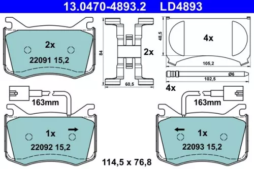 Brake Pad Set, disc brake