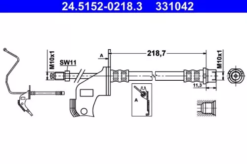 ATE Brake Hose (24.5152-0218.3)