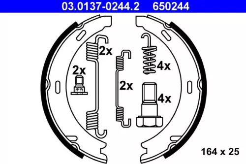 Brake Shoe Set, parking brake