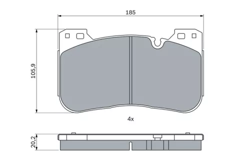 BOSCH Brake Pad Set, disc brake (0986424921)