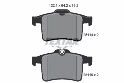 TEXTAR Brake Pad Set, disc brake (2511401)