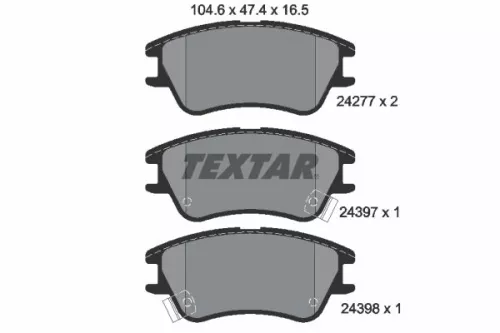 TEXTAR Brake Pad Set, disc brake (2427701)