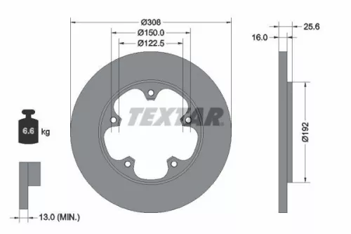 TEXTAR Brake Disc (92274103)