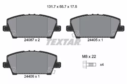 TEXTAR Brake Pad Set, disc brake (2408701)