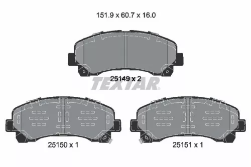 TEXTAR Brake Pad Set, disc brake (2514901)