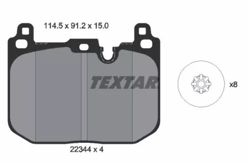TEXTAR Brake Pad Set, disc brake (2234401)