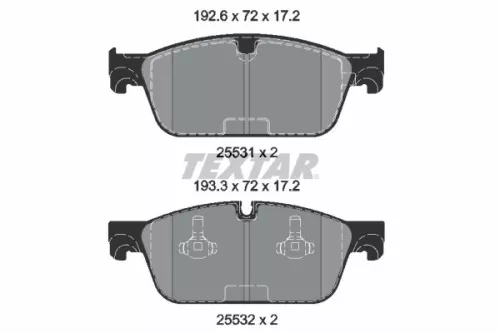 TEXTAR Brake Pad Set, disc brake (2553103)