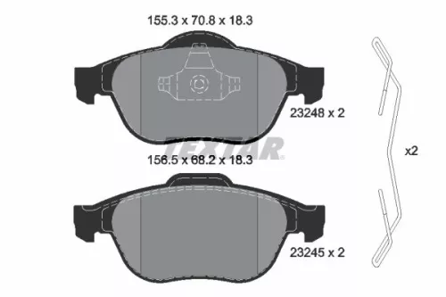TEXTAR Brake Pad Set, disc brake (2324802)