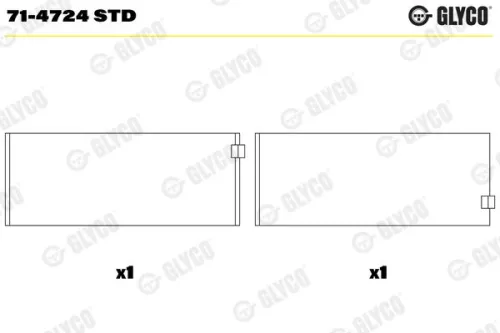GLYCO Connecting Rod Bearing (71-4724 STD)