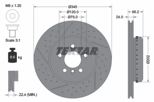TEXTAR Brake Disc (92265525)