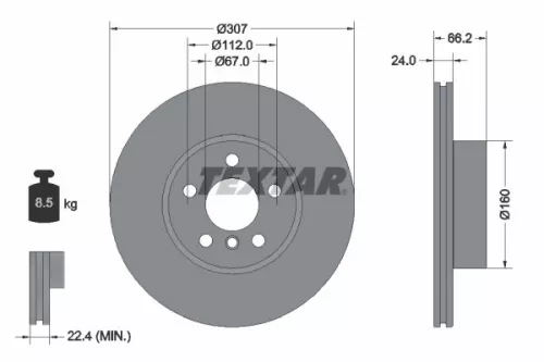 TEXTAR Brake Disc (92326805)