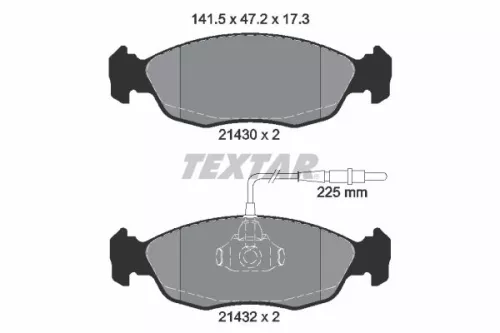 TEXTAR Brake Pad Set, disc brake (2143001)
