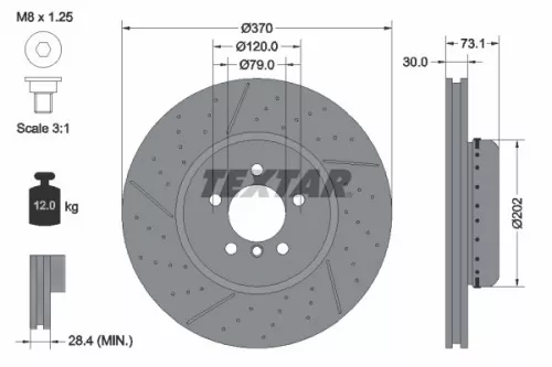 TEXTAR Brake Disc (92265425)