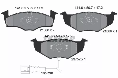 TEXTAR Brake Pad Set, disc brake (2186801)
