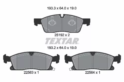 TEXTAR Brake Pad Set, disc brake (2519209)