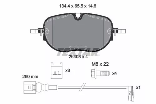 TEXTAR Brake Pad Set, disc brake (2640801)