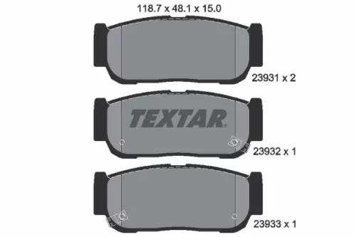TEXTAR Brake Pad Set, disc brake (2393101)