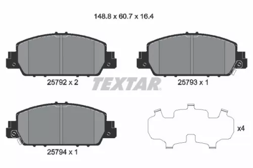 TEXTAR Brake Pad Set, disc brake (2579201)