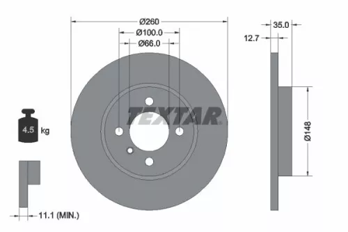 TEXTAR Brake Disc (92026400)