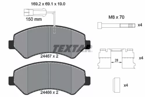 TEXTAR Brake Pad Set, disc brake (2446703)