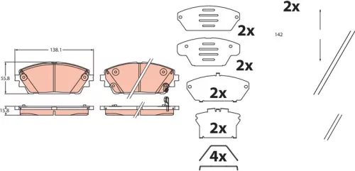 Brake Pad Set, disc brake