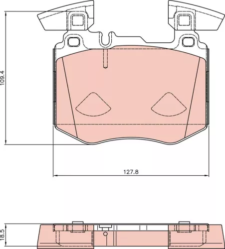 TRW Brake Pad Set, disc brake (GDB8310)