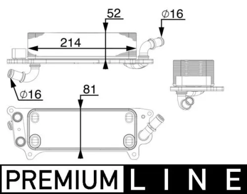 MAHLE Oil Cooler, automatic transmission (CLC77000P)