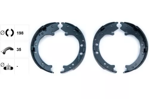 TEXTAR Brake Shoe Set, parking brake (91083100)