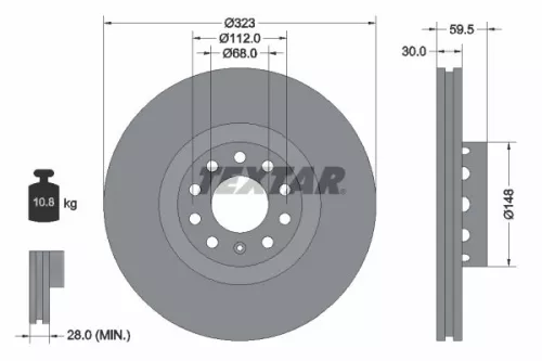 TEXTAR Brake Disc (92122103)