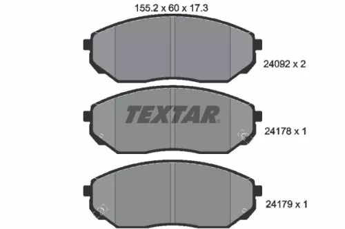 TEXTAR Brake Pad Set, disc brake (2409201)