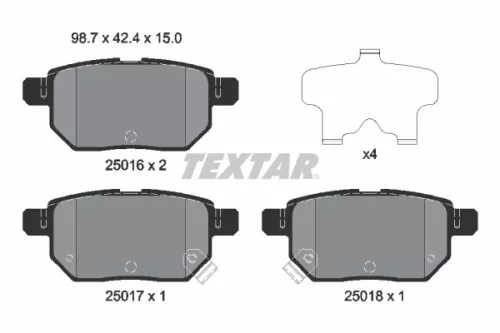 TEXTAR Brake Pad Set, disc brake (2501601)