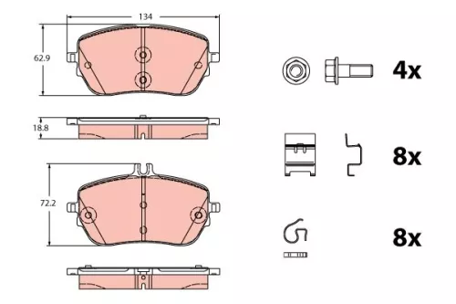 TRW Brake Pad Set, disc brake (GDB2330)
