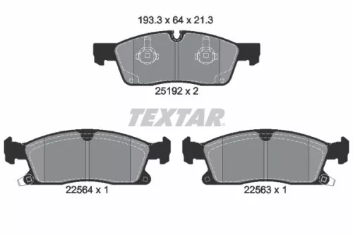 TEXTAR Brake Pad Set, disc brake (2519207)