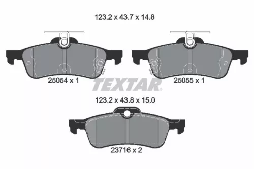 TEXTAR Brake Pad Set, disc brake (2505401)
