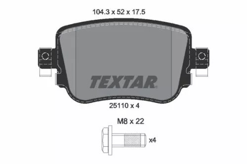 TEXTAR Brake Pad Set, disc brake (2511003)