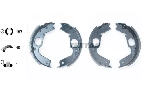 TEXTAR Brake Shoe Set, parking brake (91056900)