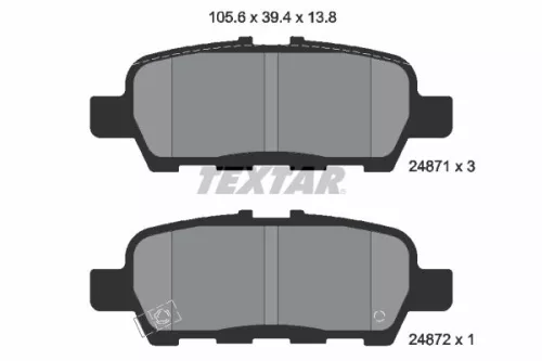 TEXTAR Brake Pad Set, disc brake (2487101)