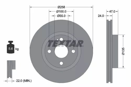 TEXTAR Brake Disc (92103100)