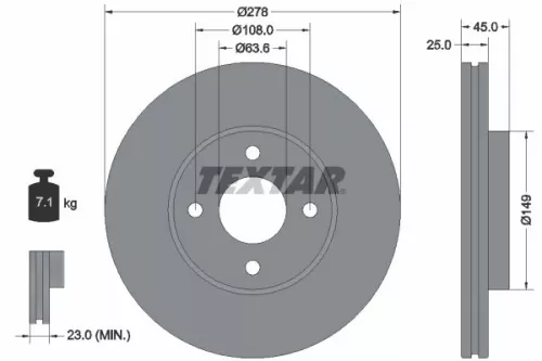 TEXTAR Brake Disc (92159003)