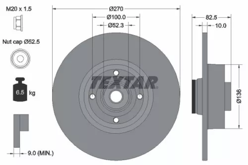 TEXTAR Brake Disc (92154503)