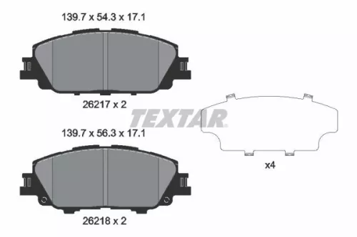 TEXTAR Brake Pad Set, disc brake (2621701)