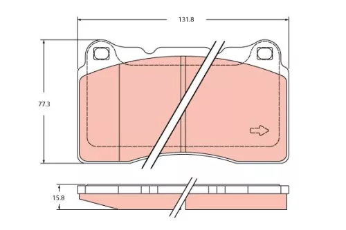 TRW Brake Pad Set, disc brake (GDB2453)