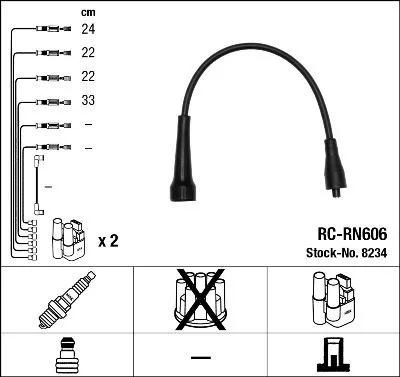 NGK Ignition Cable Kit (8234)