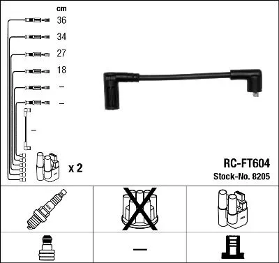 NGK Ignition Cable Kit (8205)
