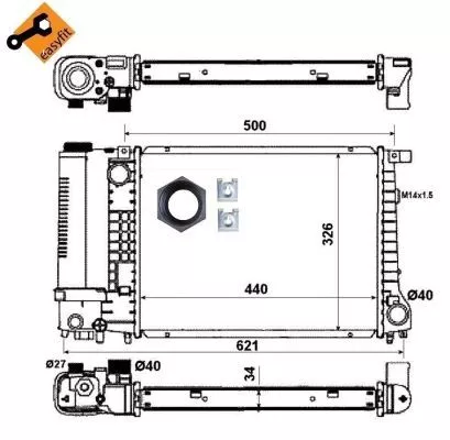 NRF Radiator, engine cooling (53426)