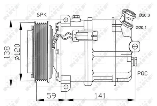 NRF Compressor, air conditioning (32191)