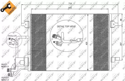 NRF Condenser, air conditioning (35291)